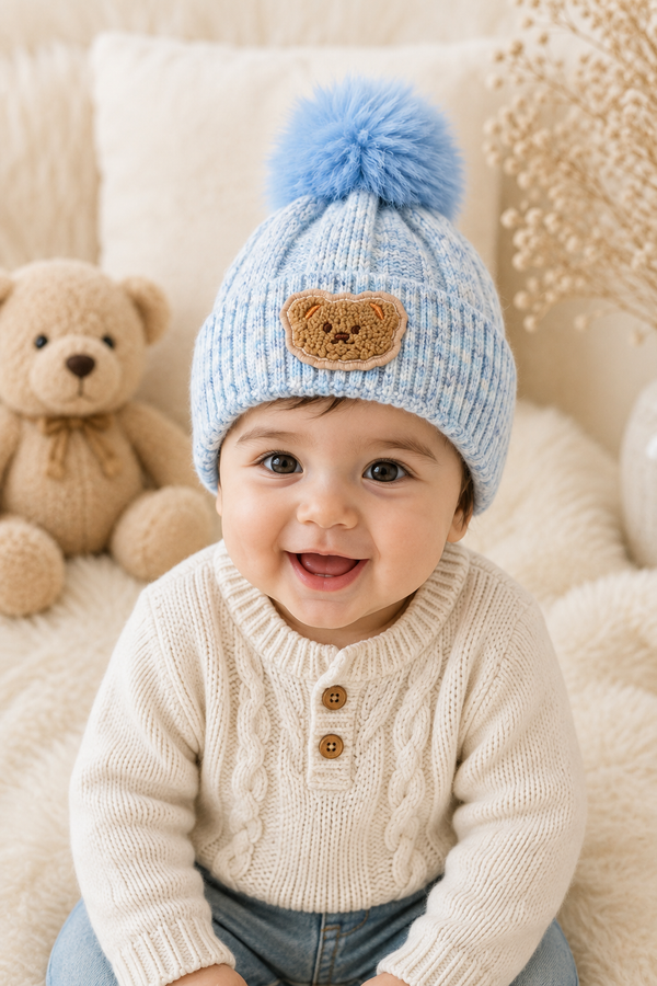 Woollen Baby Cap | 6 Months to 5 Years | Good Stretch | Snug Fit - 14