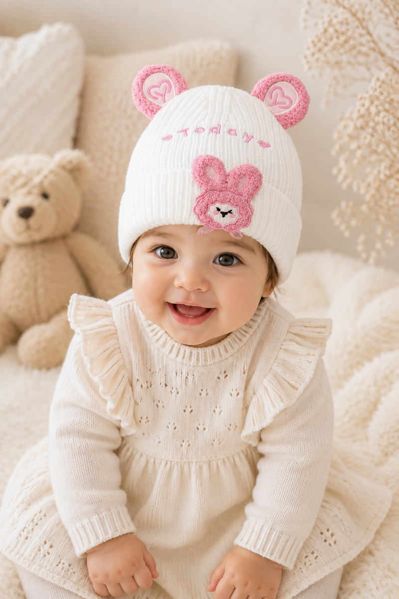 Woollen Baby Cap | 6 Months to 5 Years | Good Stretch | Snug Fit - 15