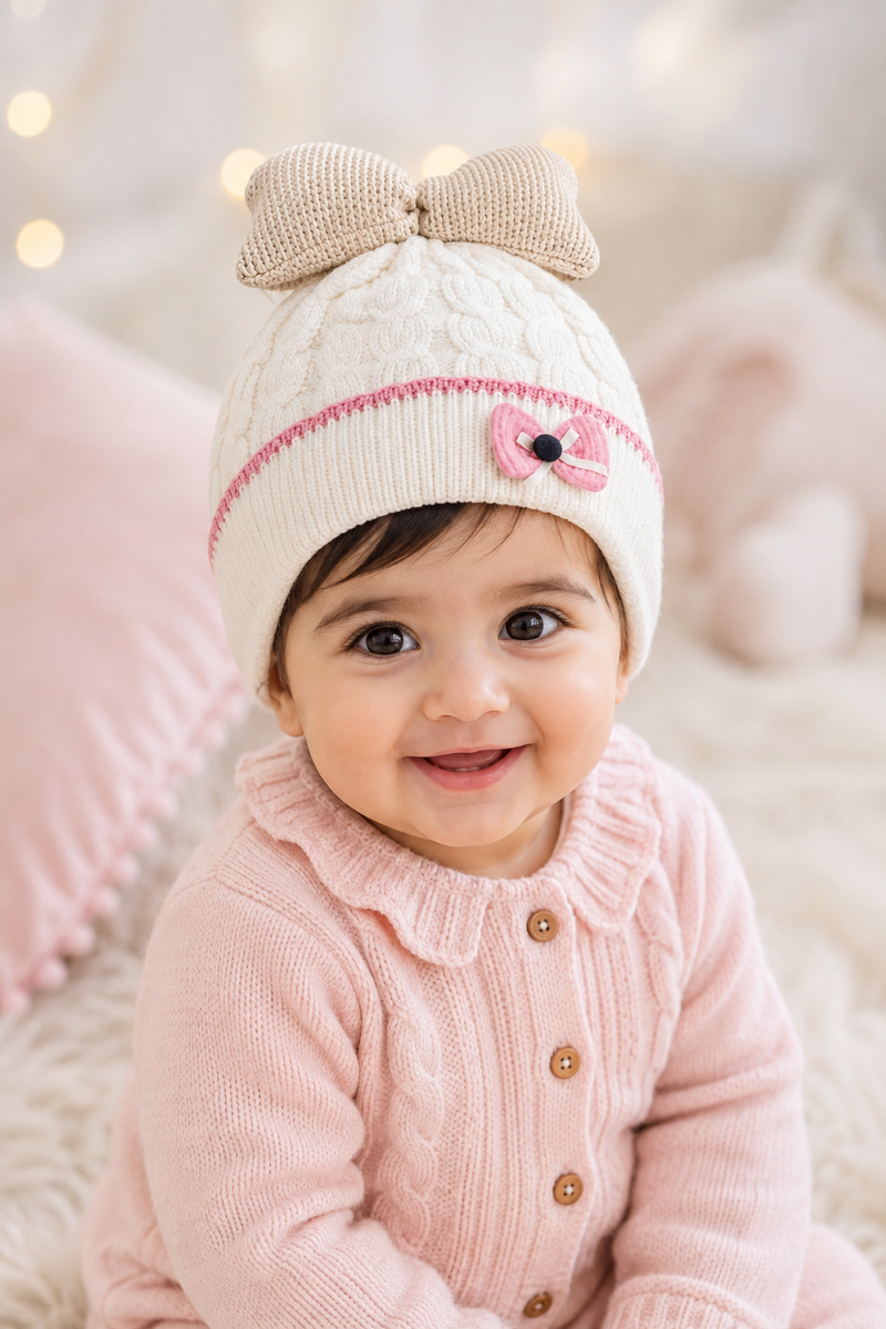 Woollen Baby Cap | 6 Months to 5 Years | Good Stretch | Snug Fit - 17
