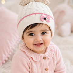 Woollen Baby Cap | 6 Months to 5 Years | Good Stretch | Snug Fit - 17