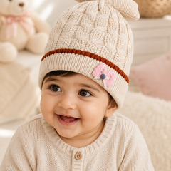 Woollen Baby Cap | 6 Months to 5 Years | Good Stretch | Snug Fit - 18