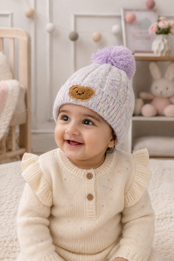 Woollen Baby Cap | 6 Months to 5 Years | Good Stretch | Snug Fit - 19