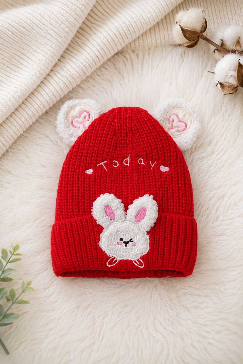 Woollen Baby Cap | 6 Months to 5 Years | Good Stretch | Snug Fit - 5