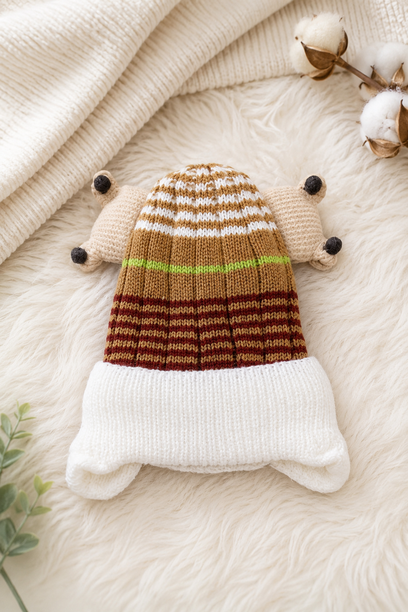 Woollen Baby Cap | 6 Months to 5 Years | Good Stretch | Snug Fit - 6