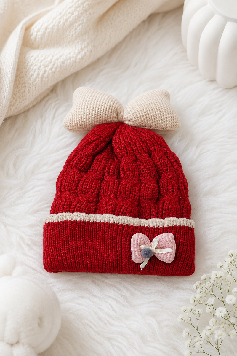 Woollen Baby Cap | 6 Months to 5 Years | Good Stretch | Snug Fit - 13