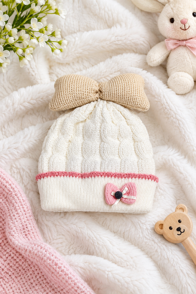 Woollen Baby Cap | 6 Months to 5 Years | Good Stretch | Snug Fit - 17