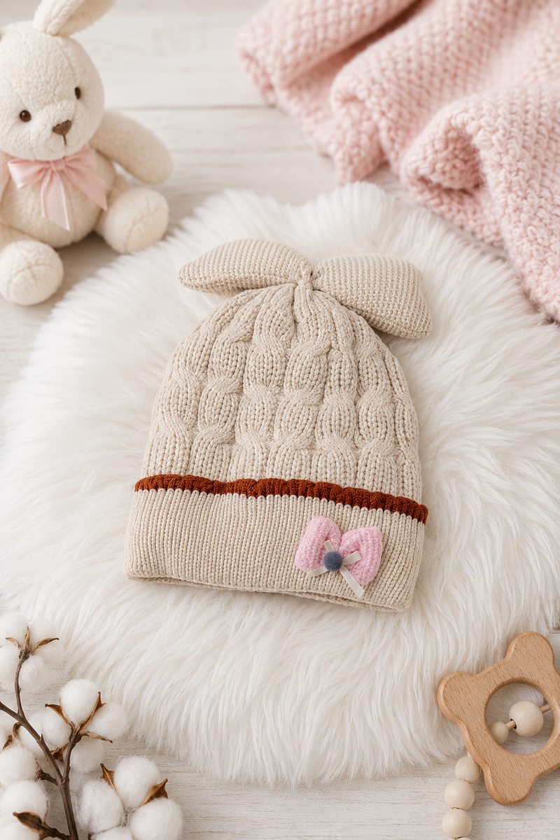 Woollen Baby Cap | 6 Months to 5 Years | Good Stretch | Snug Fit - 18