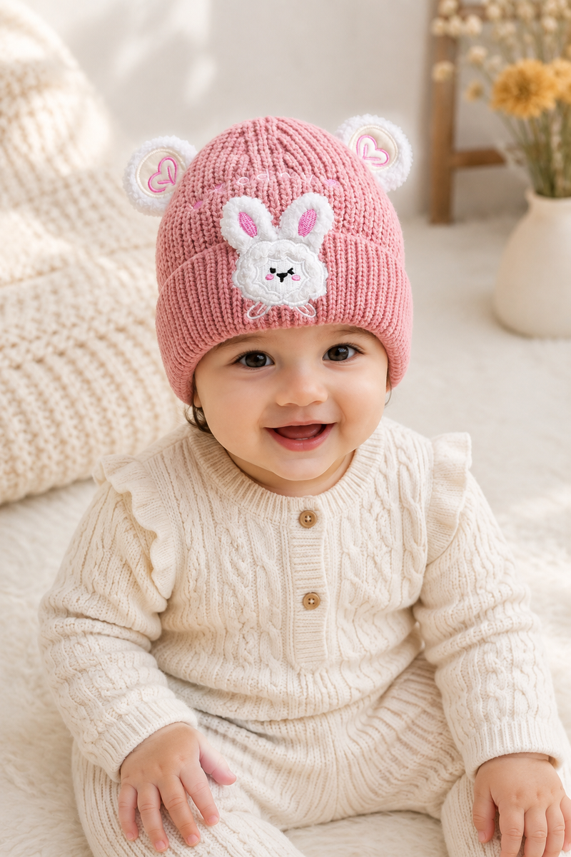 Woollen Baby Cap | 6 Months to 5 Years | Good Stretch | Snug Fit - 8