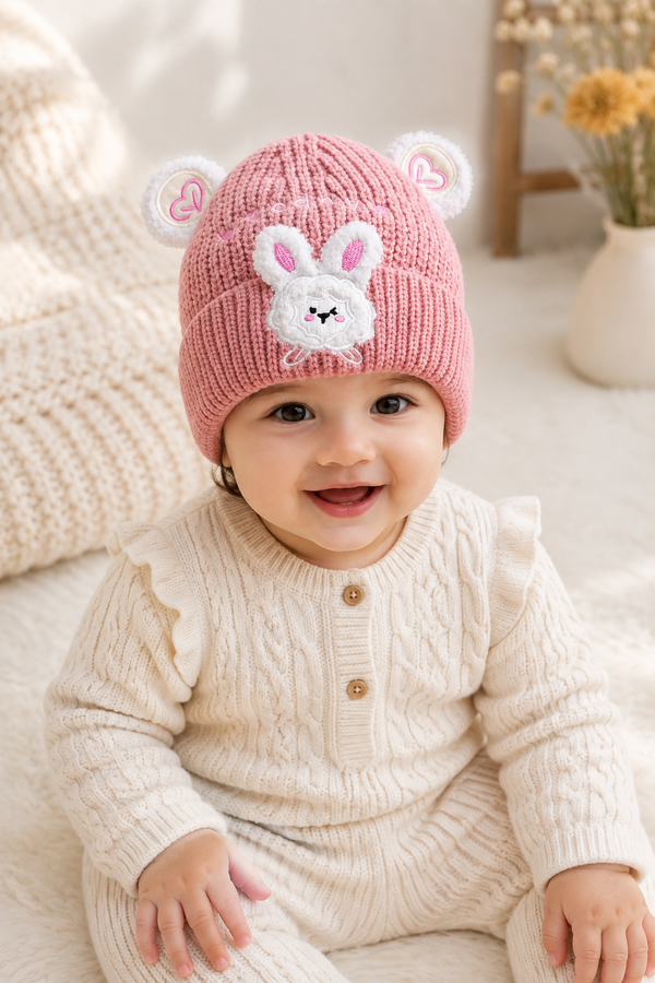 Woollen Baby Cap | 6 Months to 5 Years | Good Stretch | Snug Fit - 8