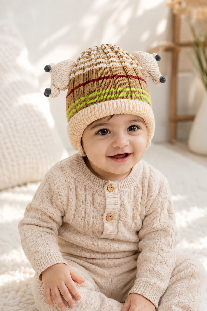 Woollen Baby Cap | 6 Months to 5 Years | Good Stretch | Snug Fit - 9