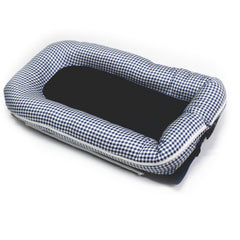 Baby Nest with Removable Covers - Blue Checker