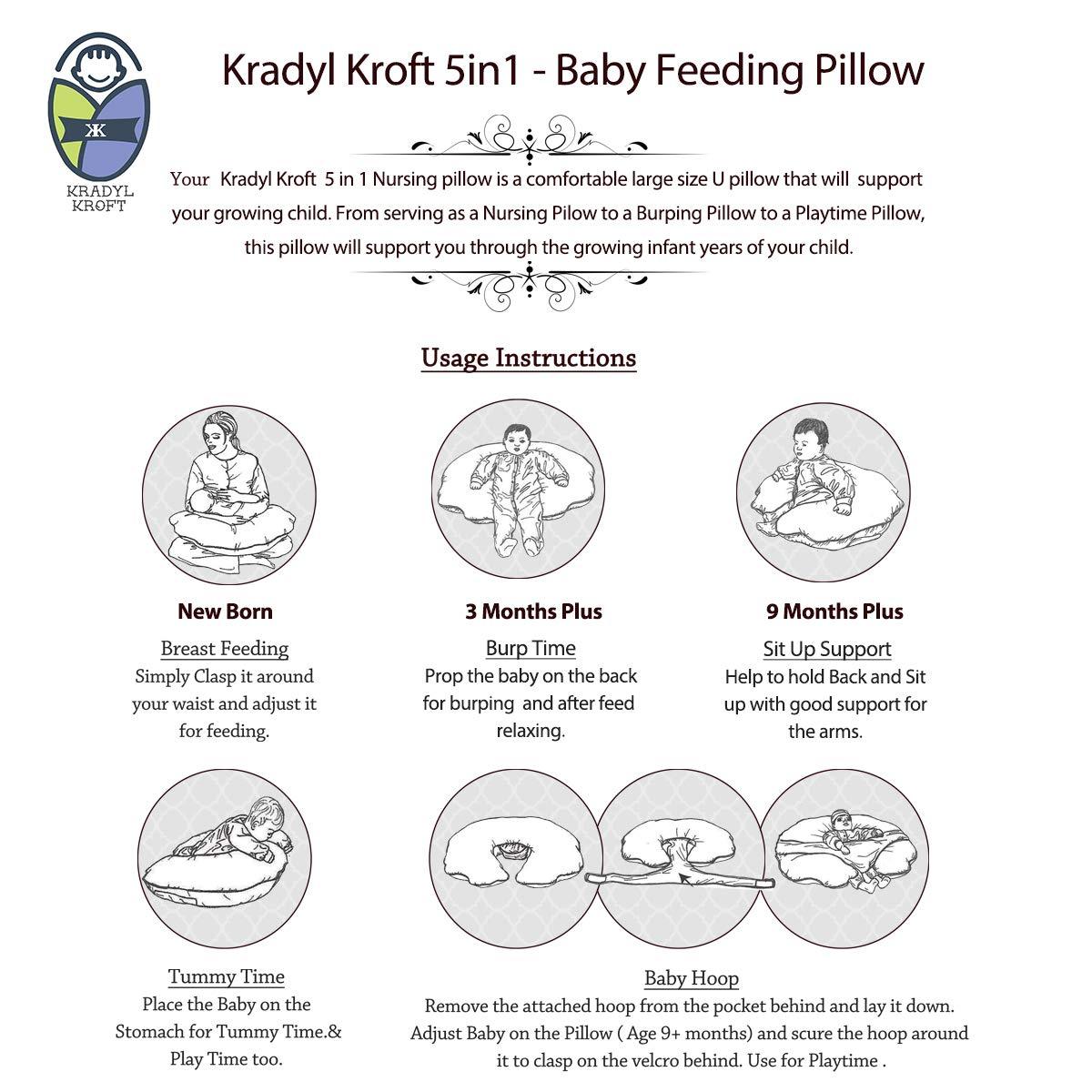 Happy Dinosaur - Baby Feeding Pillow | Nursing Pillow | Breastfeeding Pillow