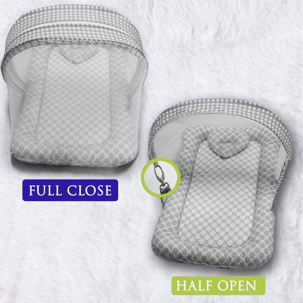 Yellow Star -  Kradyl Kroft Bassinet Style Mosquito Net Bedding for Infants