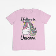 Kids Tee - 100% Cotton Believe in Unicorns