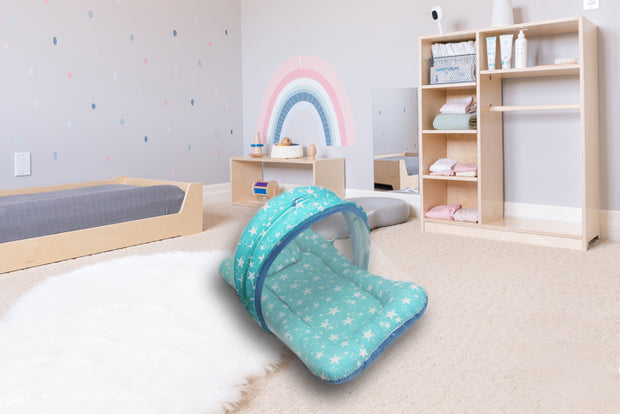 Turquoise Star -  Kradyl Kroft Bassinet Style Mosquito Net Bedding for Infants