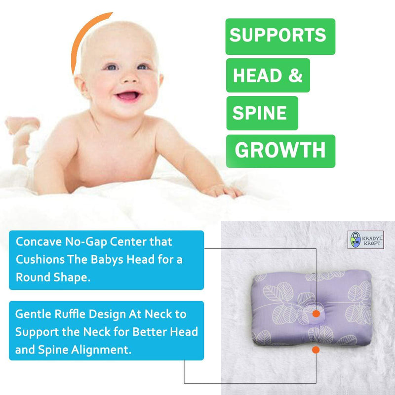 Pristin New Born Pillow | Baby Pillow | Head Shaping Pillow