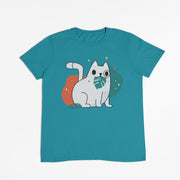 Kids Tee - 100% Cotton Colored Kitty