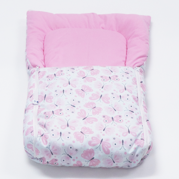 Pink Butterfly Baby Sleeping Bag N Carrier