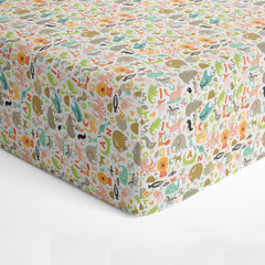 Jungle Fun Fitted Crib Sheet