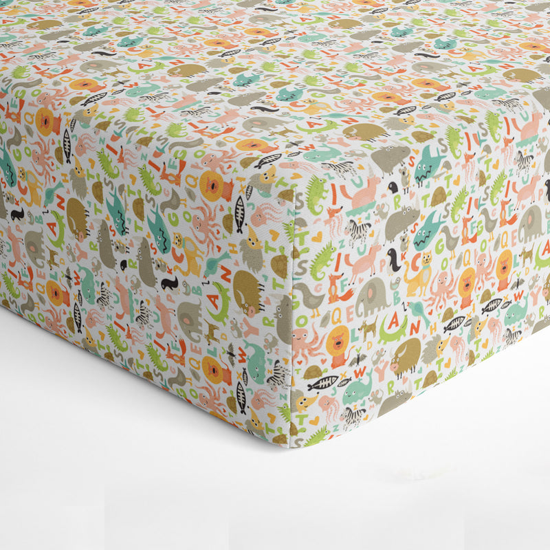 Jungle Fun Fitted Crib Sheet