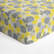 Yellow Flower Fitted Crib Sheet