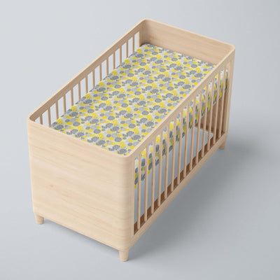 Yellow Flower Fitted Crib Sheet