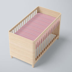 Pink Stripes Fitted Crib Sheet