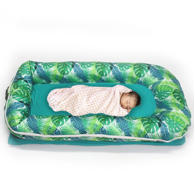 Baby Nest with Removable Covers - Green Faun