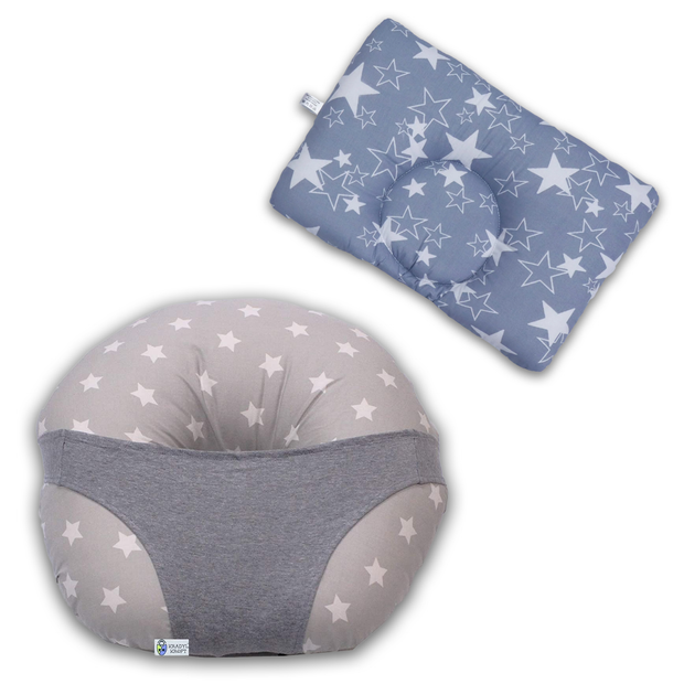 Feeding Pillow and Head Shaping Pillow Combo Set