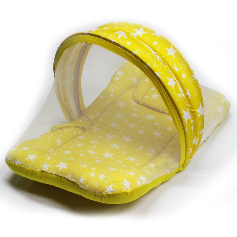 Yellow Star -  Kradyl Kroft Bassinet Style Mosquito Net Bedding for Infants
