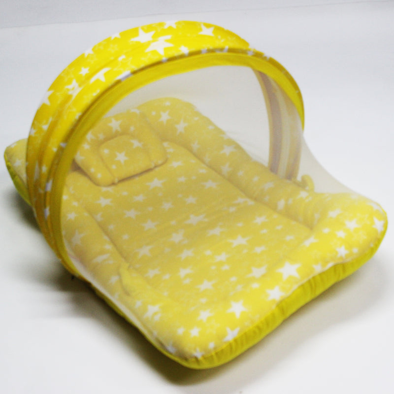 Yellow Star -  Kradyl Kroft Bassinet Style Mosquito Net Bedding for Infants