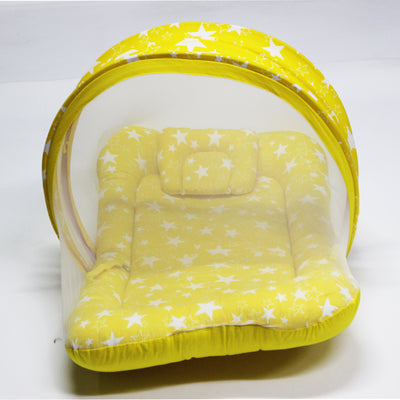 Yellow Star -  Kradyl Kroft Bassinet Style Mosquito Net Bedding for Infants