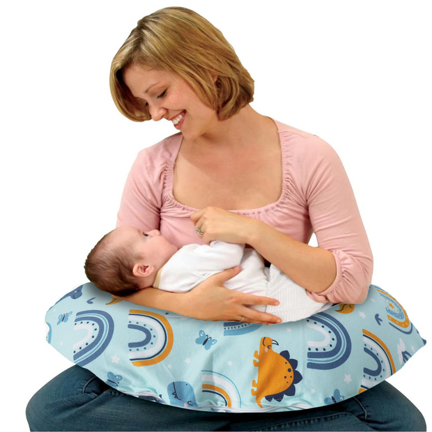 Dino Blue - Baby Feeding Pillow | Nursing Pillow | Breastfeeding Pillow