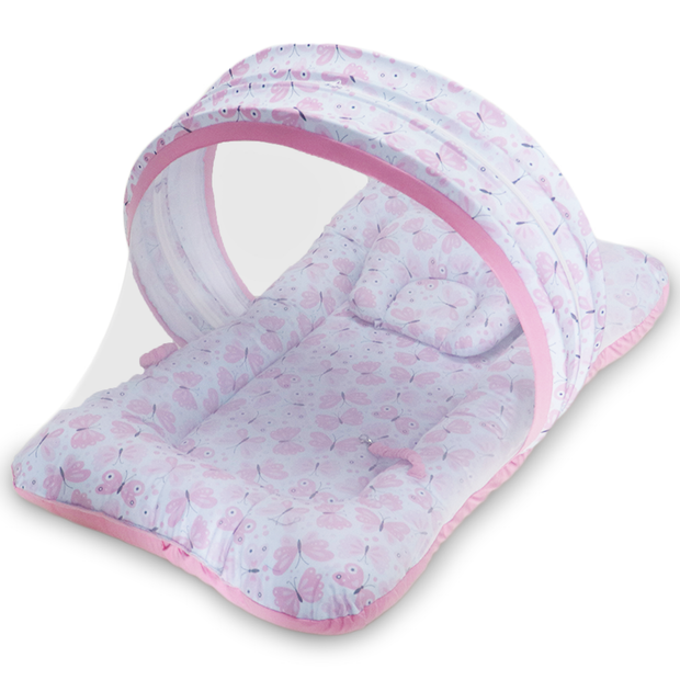 Pink Butterfly -  Kradyl Kroft Bassinet Style Mosquito Net Bedding for Infants