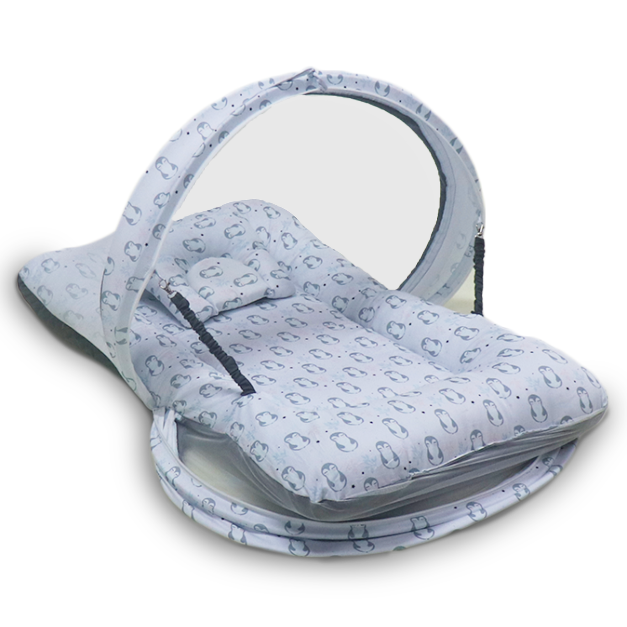 Little Penguin -  Kradyl Kroft Bassinet Style Mosquito Net Bedding for Infants