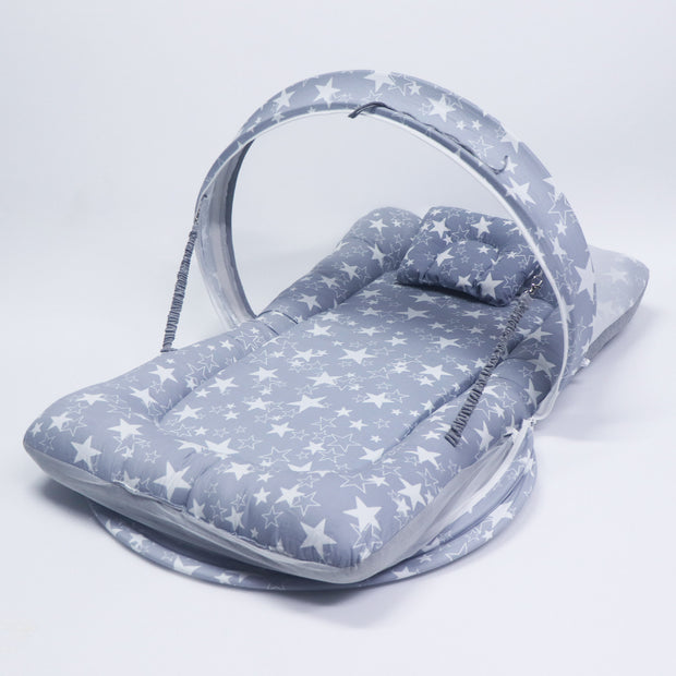 Grey Star -  Kradyl Kroft Bassinet Style Mosquito Net Bedding for Infants