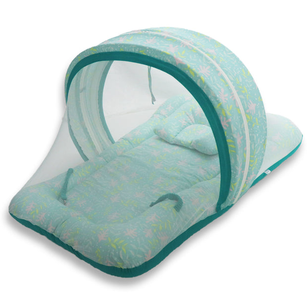 Minty Flora - Kradyl Kroft Bassinet Style Mosquito Net Bedding for Infants