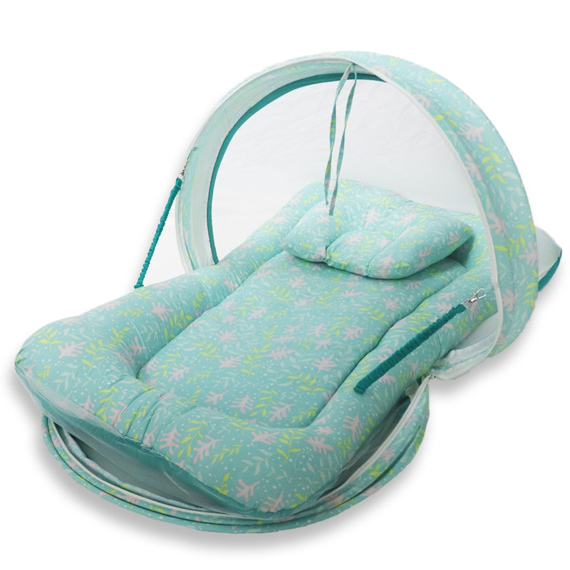 Minty Flora - Kradyl Kroft Bassinet Style Mosquito Net Bedding for Infants