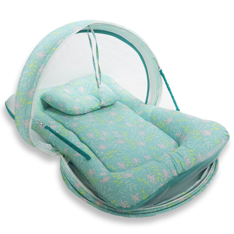 Minty Flora - Kradyl Kroft Bassinet Style Mosquito Net Bedding for Infants
