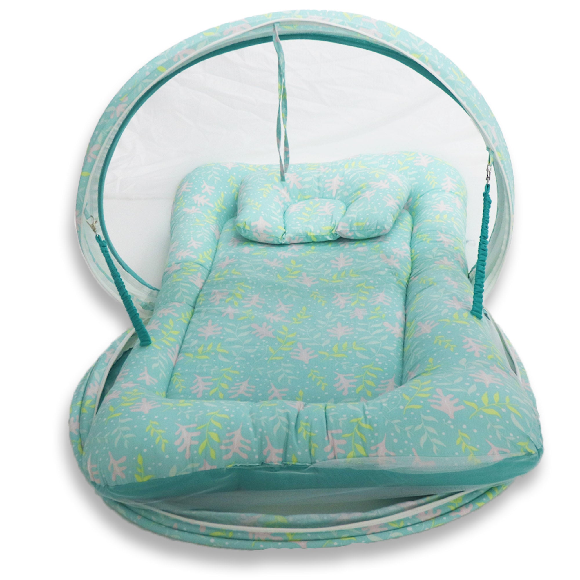 Minty Flora - Kradyl Kroft Bassinet Style Mosquito Net Bedding for Infants