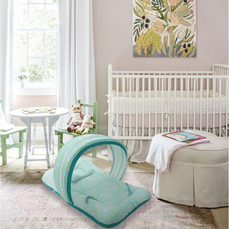 Minty Flora - Kradyl Kroft Bassinet Style Mosquito Net Bedding for Infants