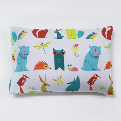 Jungle Fun - Toddler Pillow with 100% Cotton Removable cover - 20 X 15 Inches | Children Pillows