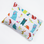 Jungle Fun - Toddler Pillow with 100% Cotton Removable cover - 20 X 15 Inches | Children Pillows