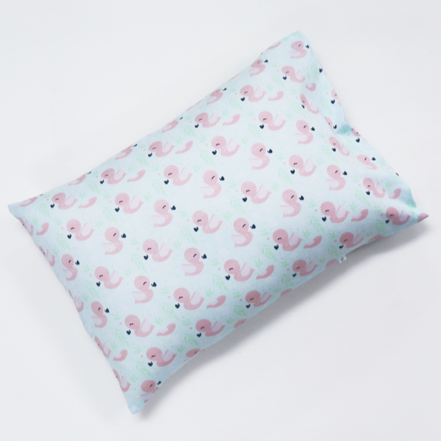 Little Flamingo - Toddler Pillow with 100% Cotton Removable cover - 20 X 15 Inches | Children Pillows