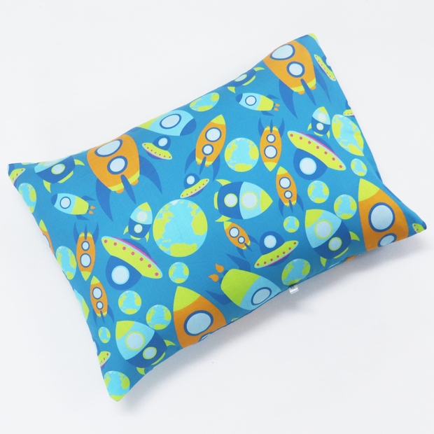 Aztec Rocket - Toddler Pillow with 100% Cotton Removable cover - 20 X 15 Inches | Children Pillows