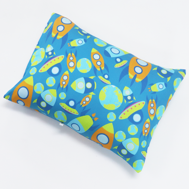 Aztec Rocket - Toddler Pillow with 100% Cotton Removable cover - 20 X 15 Inches | Children Pillows