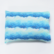 Waves - Toddler Pillow with 100% Cotton Removable cover - 20 X 15 Inches | Children Pillows
