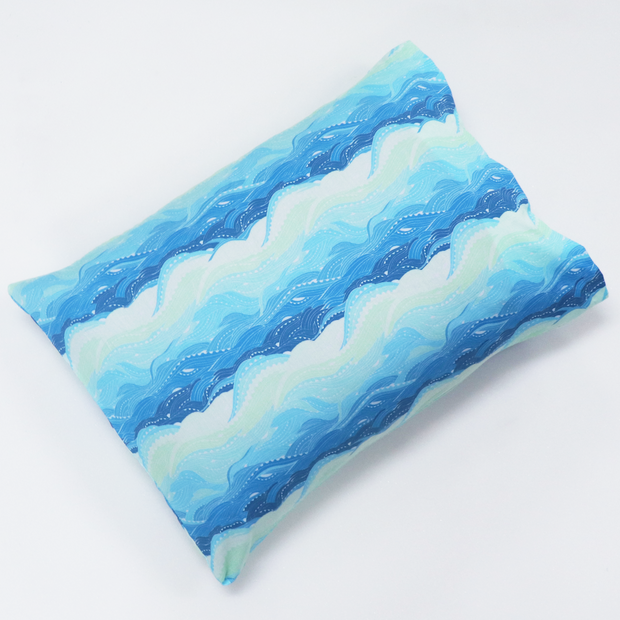 Waves - Toddler Pillow with 100% Cotton Removable cover - 20 X 15 Inches | Children Pillows