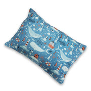 Whale Times - Toddler Pillow with 100% Cotton Removable cover - 20 X 15 Inches | Children Pillows