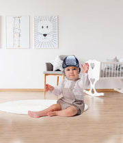 Blue Checks - Kradyl Kroft Baby Safety Helmet  With Kneepads